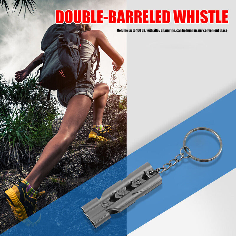 Double Tube Whistle Football Referee High Decibel Whistle for Outdoor Surviva