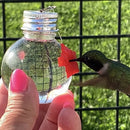 Plastic Bird Water Feeder Handheld Hummingbird Feeder Bottle (Flower)