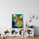 11CT Full Cross Stitch Golden Phoenix Stamped DIY Cotton Thread Needlework Craft