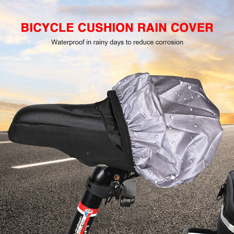 MTB Bike Sponge Cycling Saddle Cushion Pad+Rain Seat Cover for Bicycle Equipment