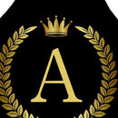 Letter A Printed Linen Apron Kitchen Waterproof Home Cooking Bibs (82x68cm)