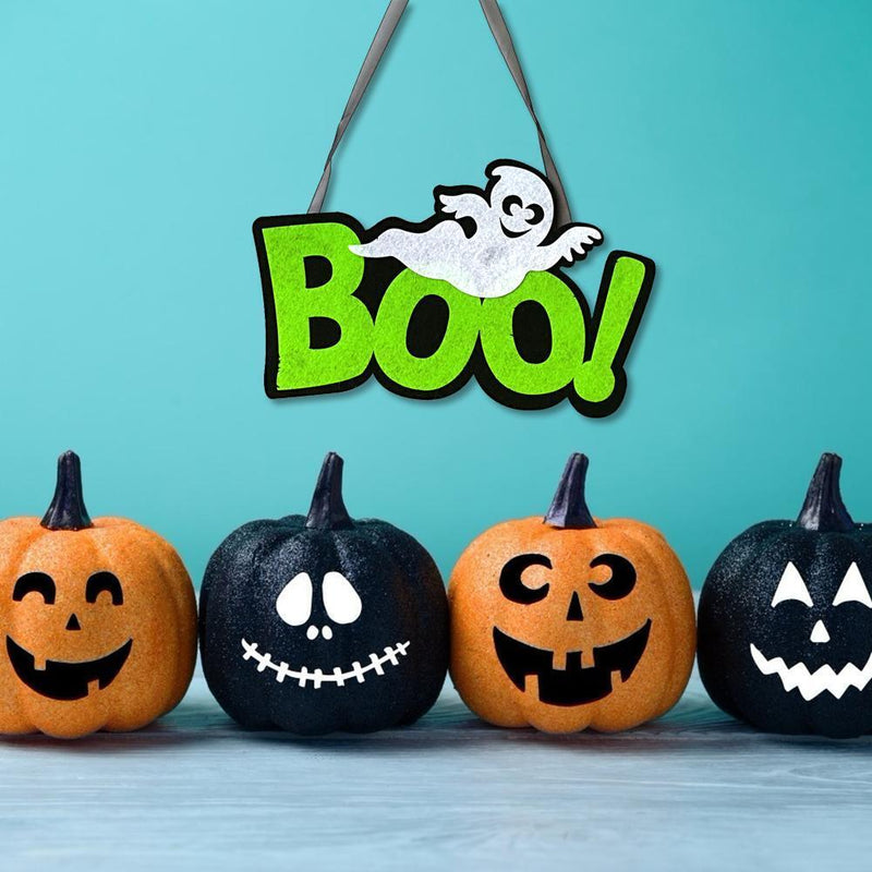 Halloween Ghost Letter Pattern Nonwoven Pendant Gate Wall Hangings Party Decor