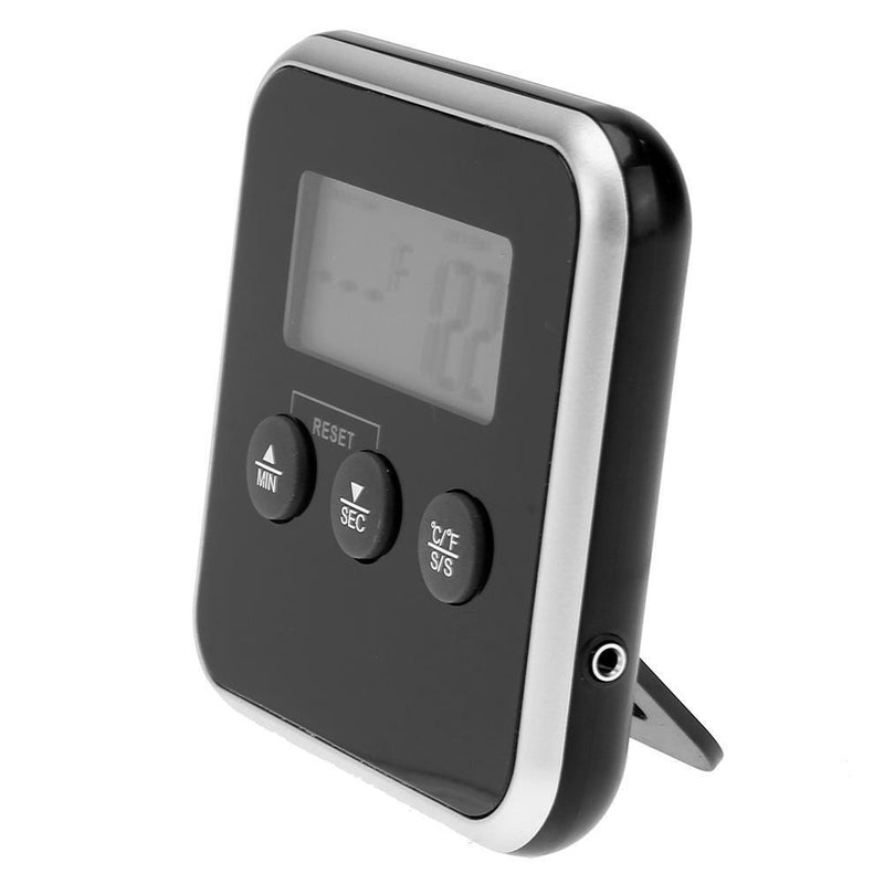 Electronic LCD Food Thermometer BBQ Probe Temperature Alarm Cooking Timer