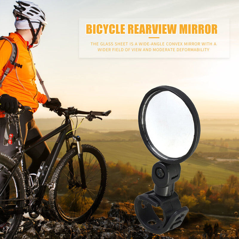 Mountain Bike Rearview Mirror Bicycle Rotation Handlebar Convex Rear View M