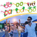 6pcs Hawaii Summer Party Paper Glasses Kid Beach Party Funny Photo Props Decor