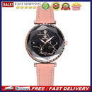 Fashion Women Quartz Watches Starry Sky Round Dial PU Leather Band Ladies Retro