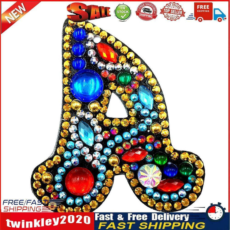 DIY Key Chain Diamond Painting Letters Women Bag Keyring Pendant Gift (A) Newly