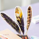 Heteromorphic Feather Series Book Clip Bookmark Message Card Paper Bookmark