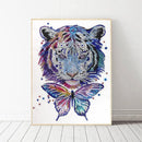 5D DIY Special Shaped Diamond Painting Tiger Butterfly Embroidery Kits Wall Art