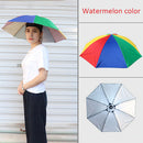 Outdoor Cap Portable Anti-Rain Anti-Sun Head Umbrella Hat (Watermelon Red) Newly