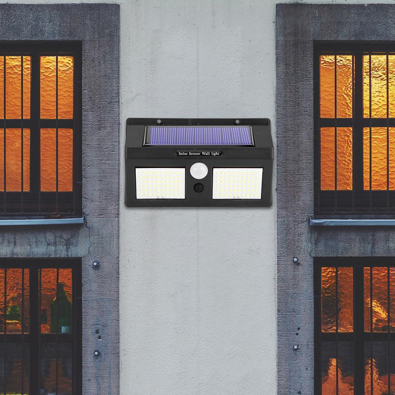 120LED Solar Two-Sided Motion Sensor Wall Lamp Outdoor Yard Security Light Newly