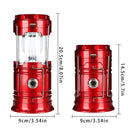 Night Light Portable Camping Light Solar Power Tent Lamp Collapsible Lamp