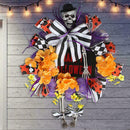 2021 Halloween Wreath Horror Skeleton Door Wreath For Halloween For Home R9U9