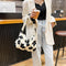 Animal Pattern Shoulder Underarm Bag Women Plush Top-handle Handbag (1)