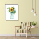 Painting By Numbers DIY Sunflower Canvas Oil Art Picture for Home Wall Decor Kit