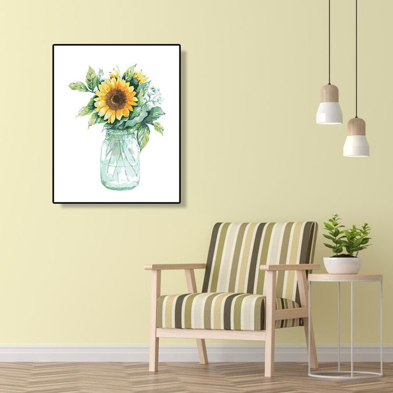 Painting By Numbers DIY Sunflower Canvas Oil Art Picture for Home Wall Decor Kit