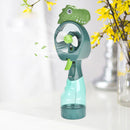 Handheld Spray Fan Comfortable Cool Mist Dinosaur Fan for Kids (Green)