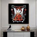 Full Round Drill Diamond Painting 5D Cartoon Skeleton Art Rhinestone Drawing