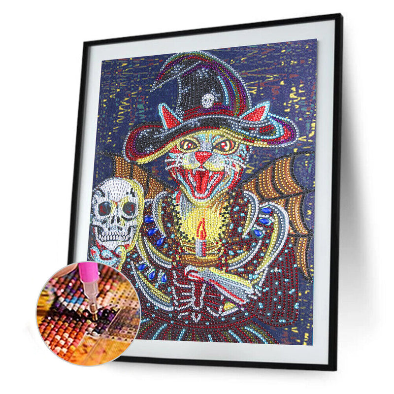 Handmade Part Drill Cat 5D Special Shaped DIY Diamond Painting Kit Artwork Craft