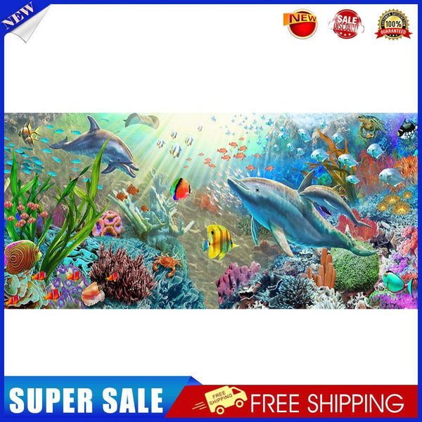 Undersea Dolphins Oil Paint By Numbers Kits DIY Handpainted on Canvas Art