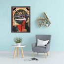 Full Cross Stitch 11CT Halloween Witch Printed Wall Art Crafts Home Decorations