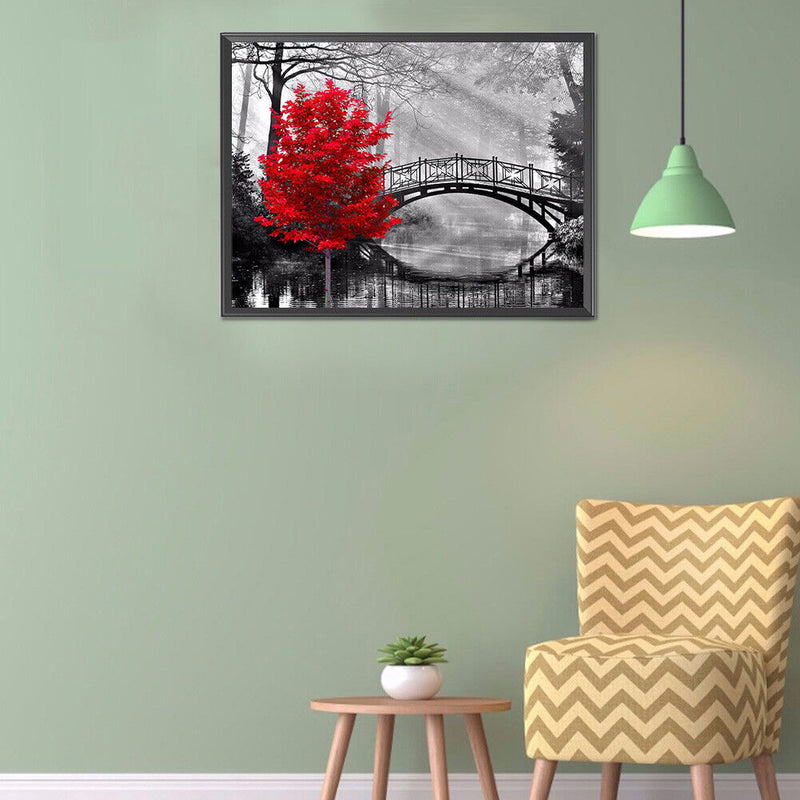 5D DIY Diamond Painting Mountain Scenery Full Round Drill Mosaic Art Pictures