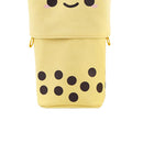 Retractable Milk Tea Pencil Case Stationery Storage Pen Holder (Yellow) Newly