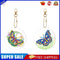 2pcs 5D Diamond Painting Keyring DIY Round Keychain Bag Pendant (YSK205)