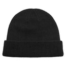 Knitted Hat Autumn Winter Warm Men Women Solid Rimless Beanies Cap (Black)