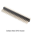 5pcs Dual Male Header 2.54mm 2x20pin Strips for Raspberry Pi Zero GPIO