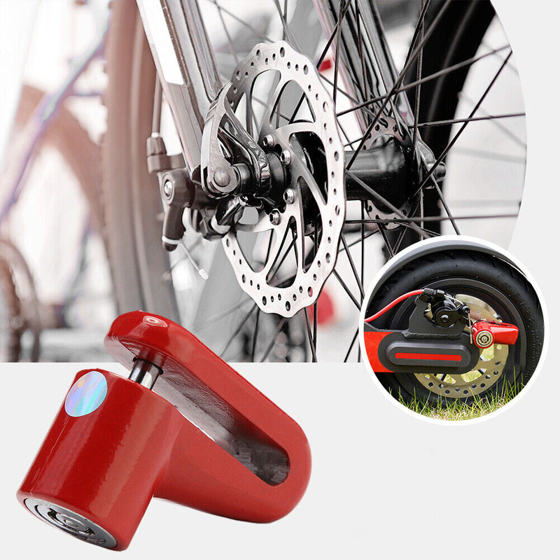 Anti-Theft Wheels Disc Brakes Lock w/ Lock Frame for M365 Scooter (Red) Newly