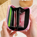 PU Leather ID Bag Square Coin Purses Cash Organizer Multi-card Short Car Holder