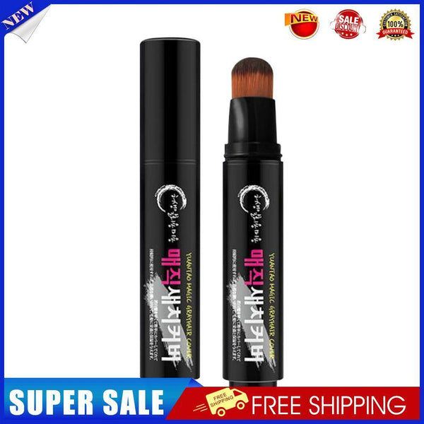 Disposable Hair Brush Brush Hair Dye Cover White Hair (Dark Brown)