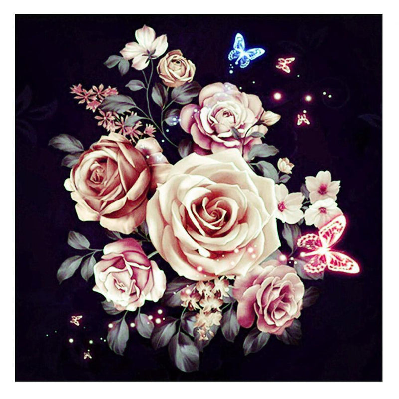 Rose 5D Diamond Painting Embroidery DIY Cross Stitch Home Decor Gift(Beige Newly