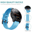 Silicone Strap for Garmin Fenix 7/6/6 Pro/5/5 Plus Watch Band (Sky Blue) Newly