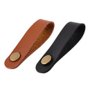 Leather Electric Guitar Strap Button Lock Belt for Bass Ukulele (Black)