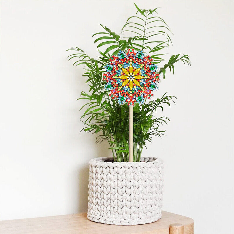 Rhinestone Craft Yard Lawn Flowers Decor Stick for Outdoor Home Christmas Gifts