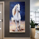 White Horse Oil Paint By Numbers Kits DIY Handpainted on Canvas Wall Art