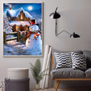 5D DIY Diamond Painting Snowman House Rhinestone Kit Full Round Wall Craft