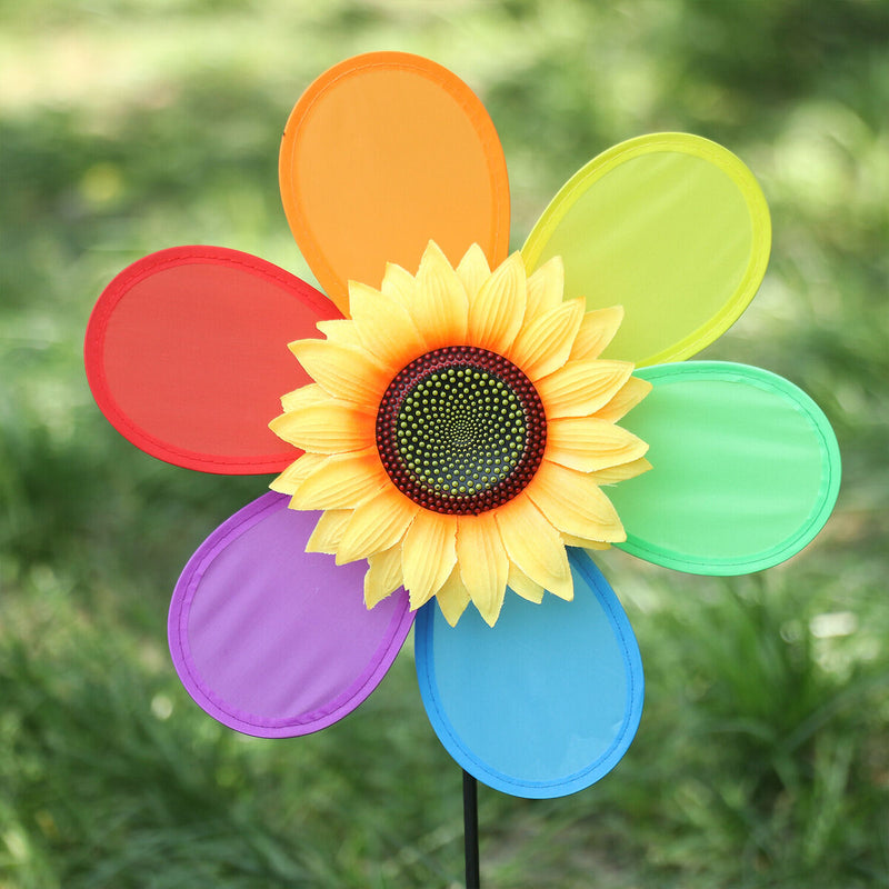Windmill Flower Spinners Outdoor Ground Stake Wind Spinner For Kids|Children