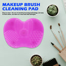 Silicone Makeup Brush Pen Cleaning Pad Suction Cup Scrubber Board (Rose) Newly