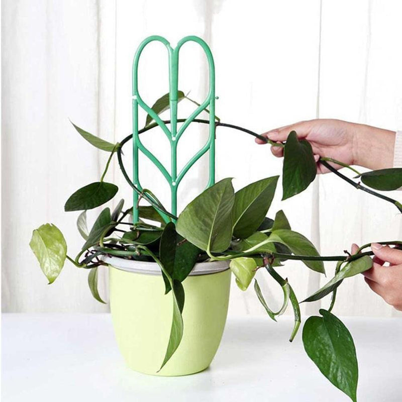 Leaf Shape Garden Trellis for Mini Climbing Plants Potted Plant Support Rack