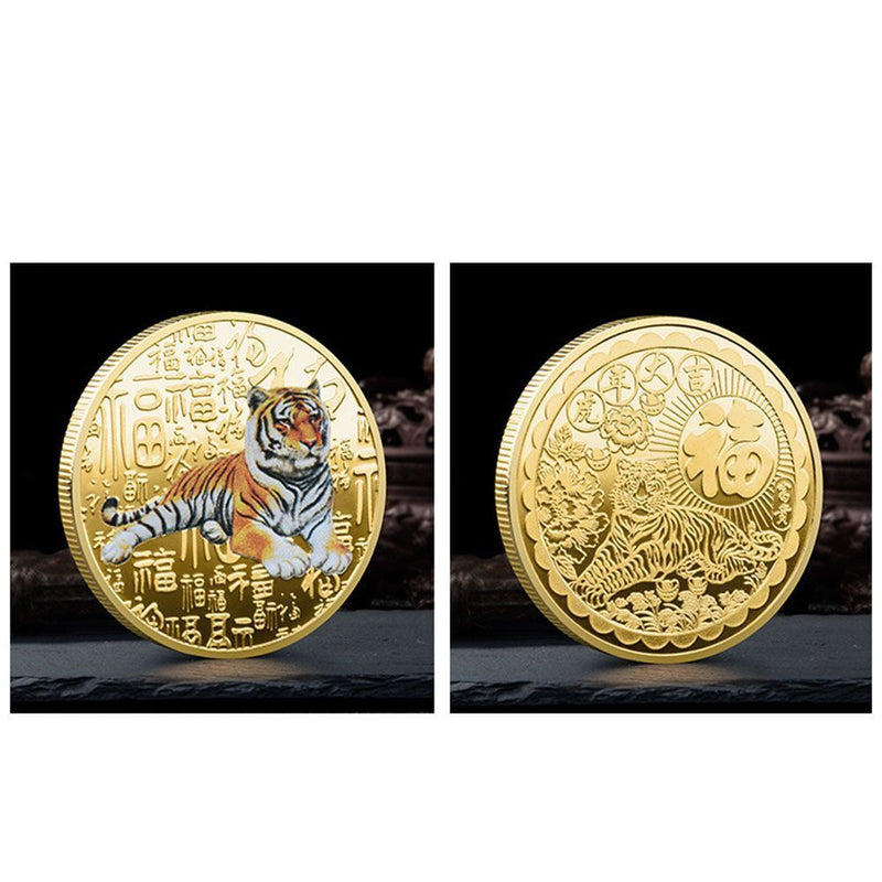 Decorations Get Rich Coin Commemorative Coins Year of The Tiger Lucky Stamp
