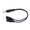 20CM Dual Track HD Stereo 3.5mm 1 Male, 2 Female Y Splitter Stereo Aud
