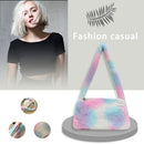Animal Underarm Bag Women Mini Plush Shoulder Handbags Purse (16 Tie Dye)