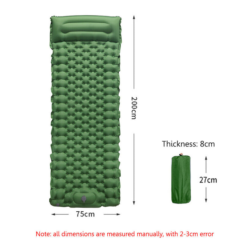 Spliceable Inflatable Air Cushion Bed Moisture Proof Outdoor Sleep Rest Mat Kit