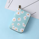 Fashion Women PU Daisy Flower Day Clutches Ladies Small Coin Purse Card Cases