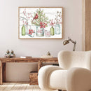 Bird Standing Vase Frameless Picture Oil Paint By Numbers Hand Painted Picture