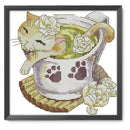 Flower Animal Cross Stitch 14CT Stamped Canvas DIY Embroidery Home Decoration