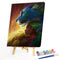 Girl and Tiger Oil Paint By Numbers DIY Drawing Picture Home Decoration No Frame